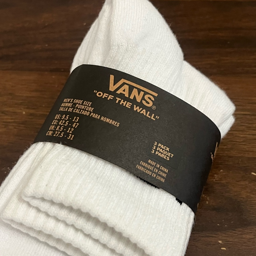Vans White Casual Crew Socks